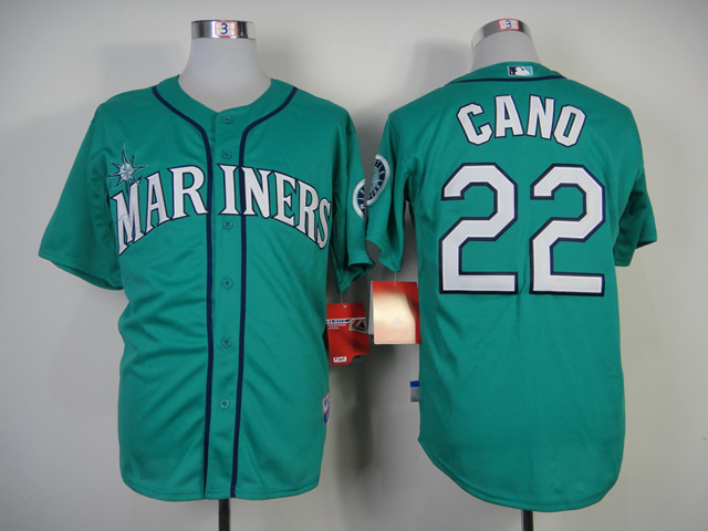 Men Seattle Mariners #22 Cano Green MLB Jerseys